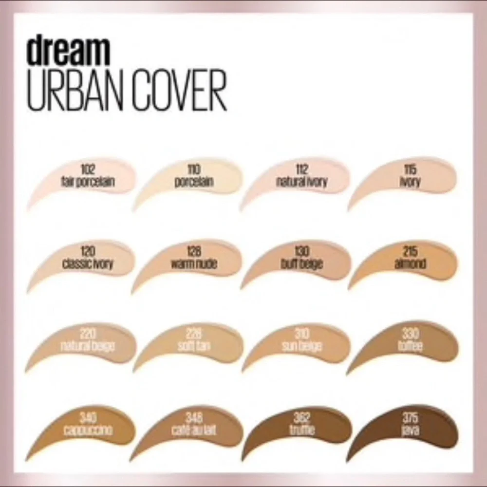 Set of 2 Maybelline Dream Urban Cover foundation